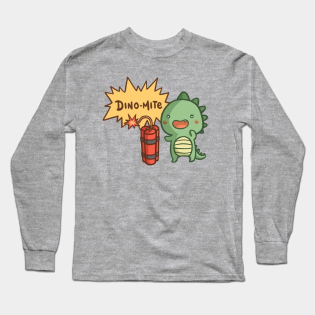 Dino-mite Long Sleeve T-Shirt by mschibious